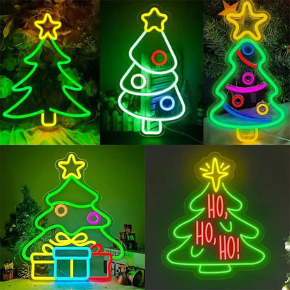 Kerst lamp neon boom met USB dimmer – sfeervolle LED kerstverlichting