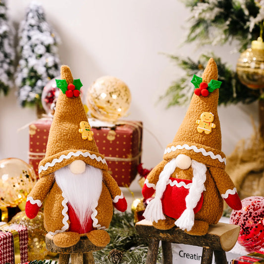Kerst pop decoratieve pluche kabouter zonder gezicht voor sfeervolle versiering