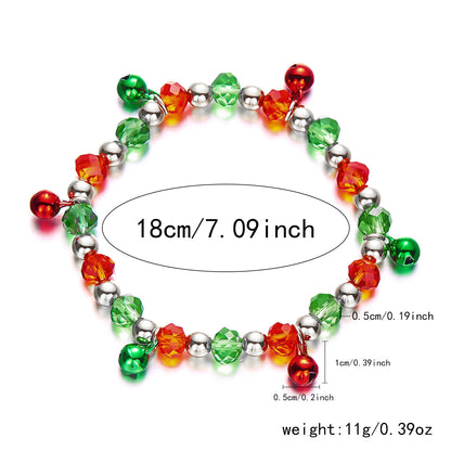 Kerst armband met bel en kristallen – elegante feestelijke damesarmband