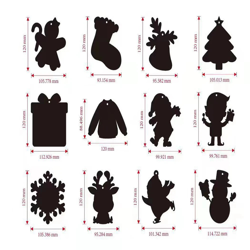 Krastekeningen Kerstset – 12 Magische Regenboog Ornamenten