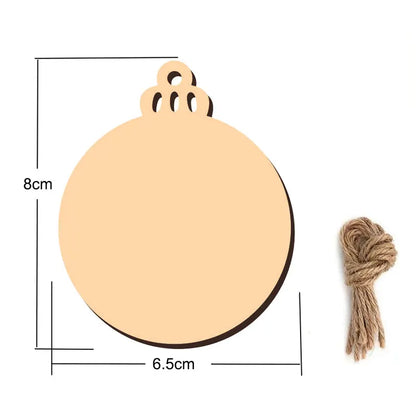 Houten figuur om zelf te kleuren/schilderen – Kerstversiering 10 stuks