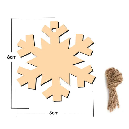 Houten figuur om zelf te kleuren/schilderen – Kerstversiering 10 stuks