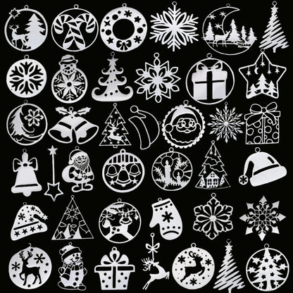 Kerst hangers sneeuwvlok rendier, bel, Kerstboom, Kerstman en meer – vele varianten - 3 stuks