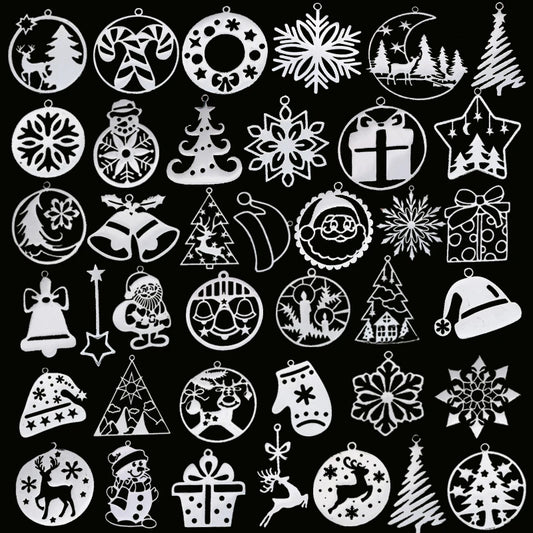 Kerst hangers sneeuwvlok rendier, bel, Kerstboom, Kerstman en meer – vele varianten - 3 stuks