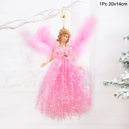 Kerstboom ornament sneeuwvlok engel hert hangdecoratie voor feestdagen