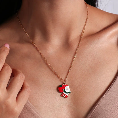 Kerst Ketting met Rendier, Belletjes en Kerstboom Hanger – Feestelijke Sieraden voor Dames