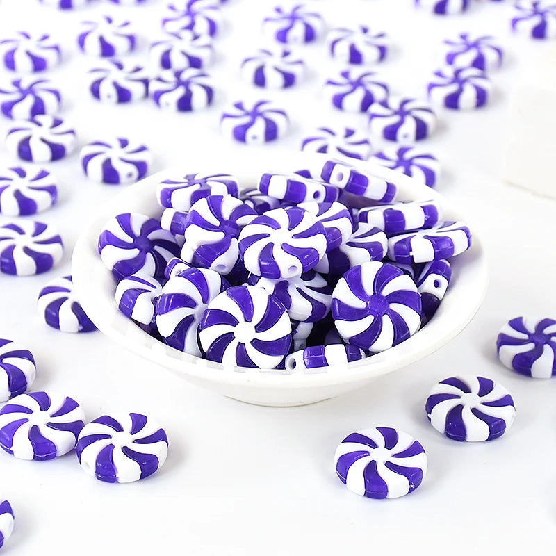 Kerst ornament voor in Kerstboom rood wit snoep decoratie set 10 stuks