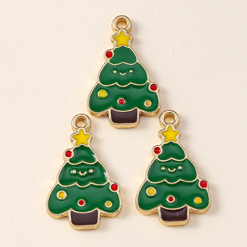 Kersthanger voor ketting of armband – set van 20 vrolijke kerstbedels