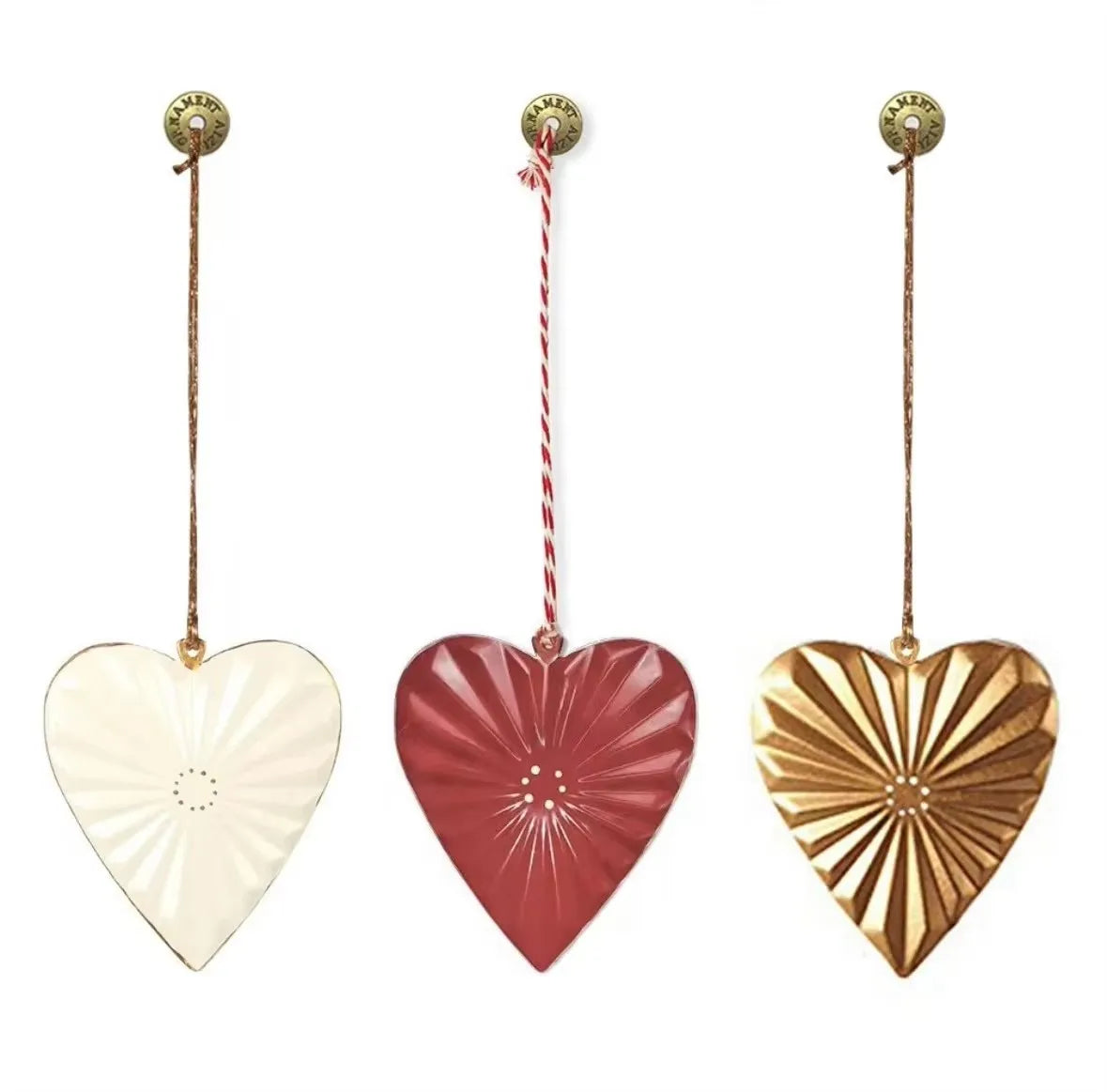 Metalen kersthangers handgeschilderd  unieke kerstboomdecoratie