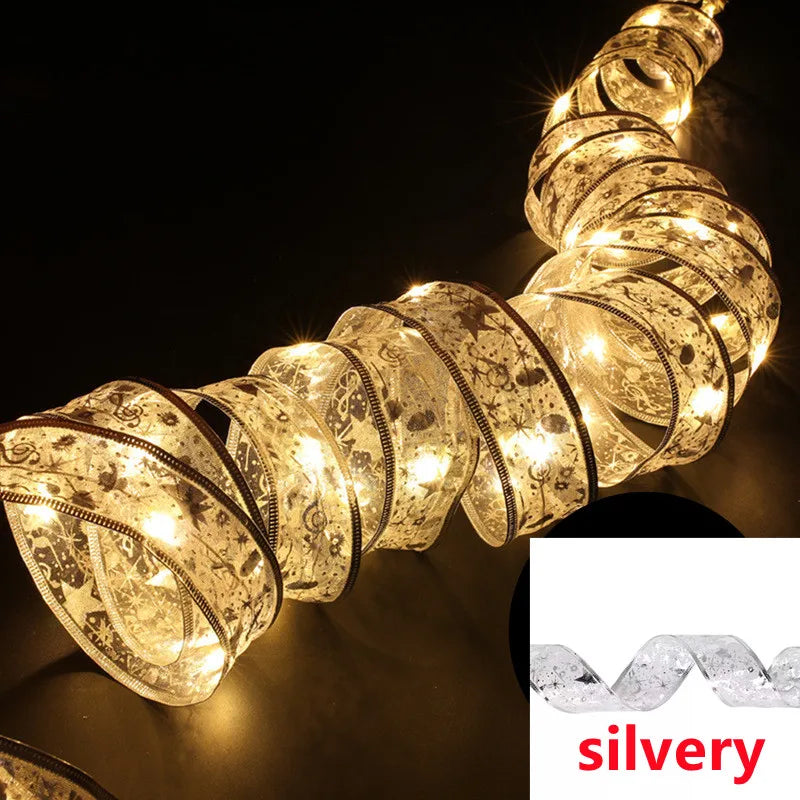 Kerst Lichtsnoer met LED Strikjes – Decoratieve Verlichting voor Boom en Interieur - Diverse kleuren