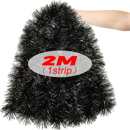 Kerst Guirlande 2 tot 20 meter Zwarte Glimmende Lint Guirlande Decoratie