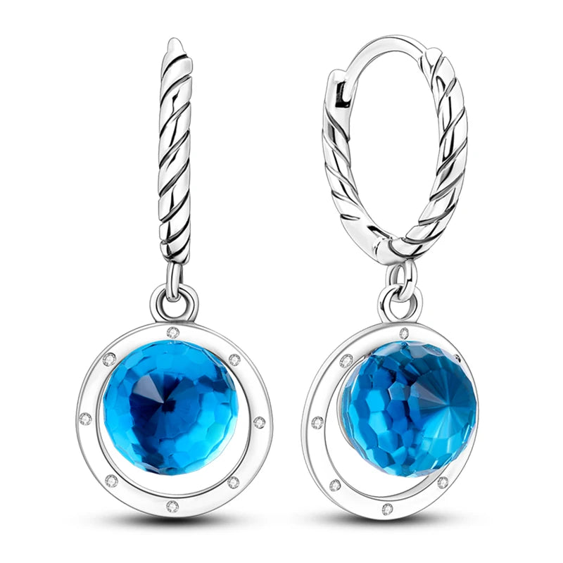 Kerst oorbellen 925 zilver sneeuwvlok met fonkelende zirkonia