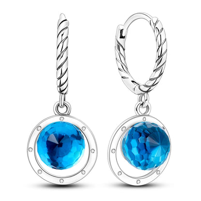 Kerst oorbellen 925 zilver sneeuwvlok met fonkelende zirkonia