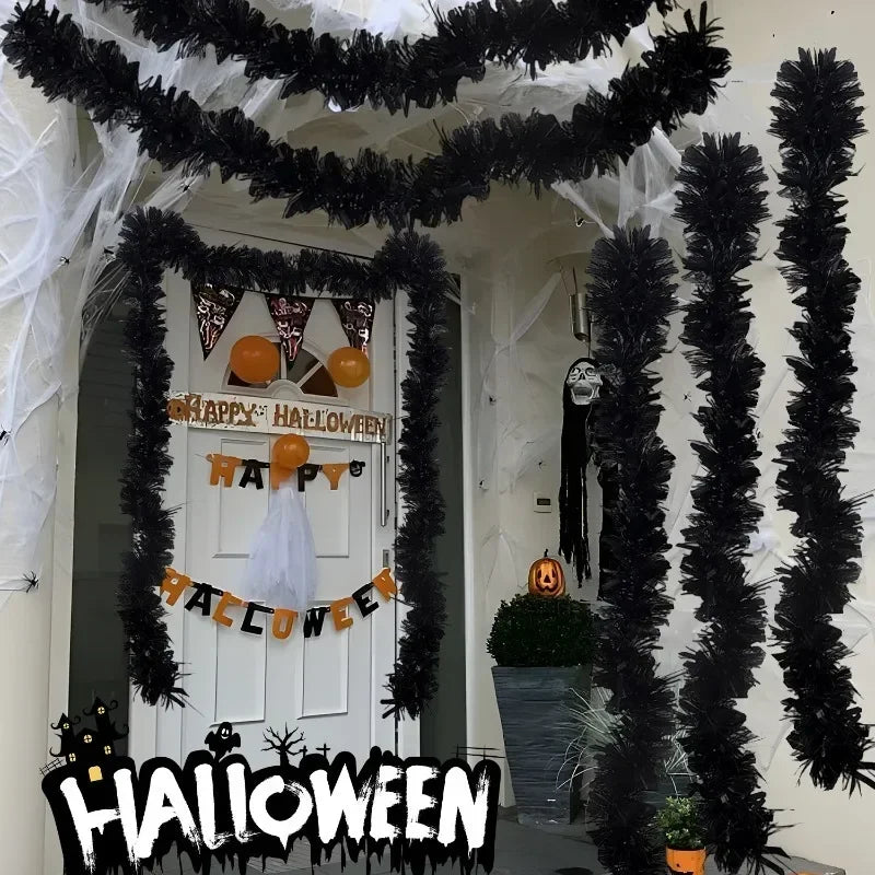 Kerst Guirlande 2 tot 20 meter Zwarte Glimmende Lint Guirlande Decoratie