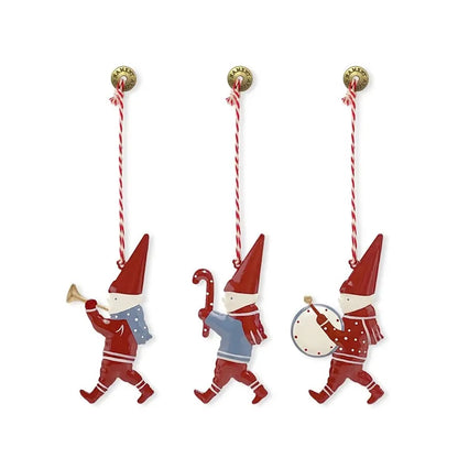 Metalen kersthangers handgeschilderd  unieke kerstboomdecoratie