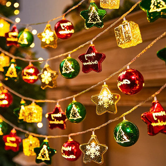 Kerstverlichting Snoer 1-3M | LED Candy Cane, Kerstman & Sneeuwpop Decoratie