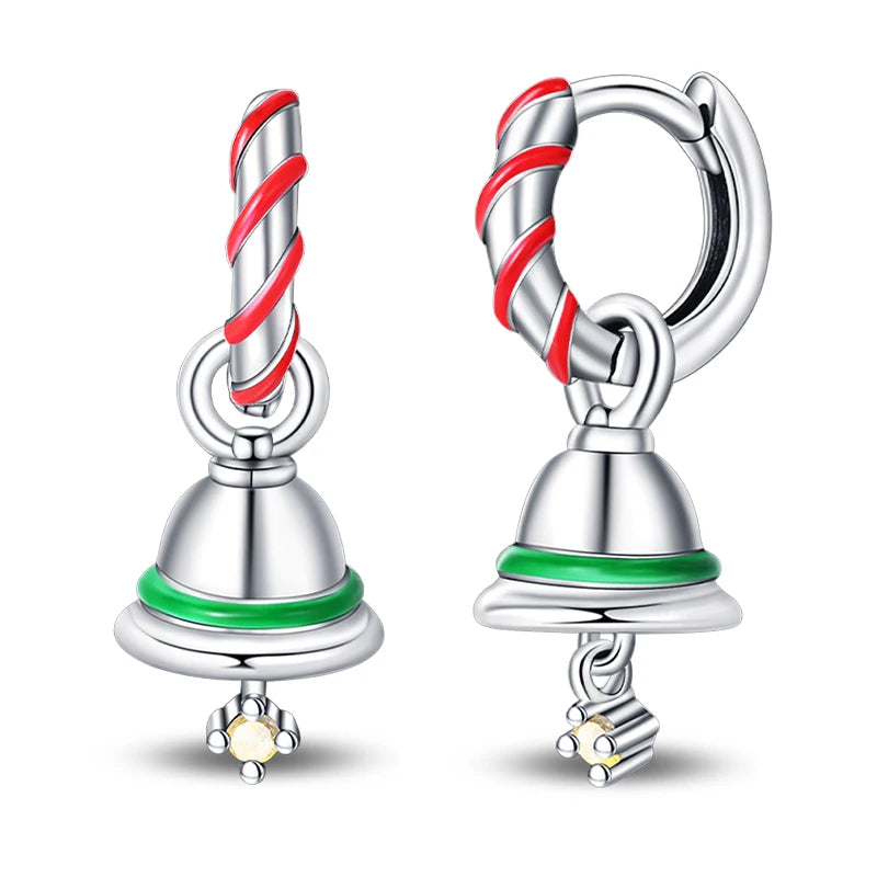 Kerst oorbellen 925 zilver sneeuwvlok met fonkelende zirkonia