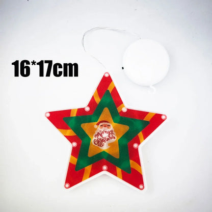 Kerst lamp LED raamdecoratie – sfeervolle hanglamp met zuignap voor binnen