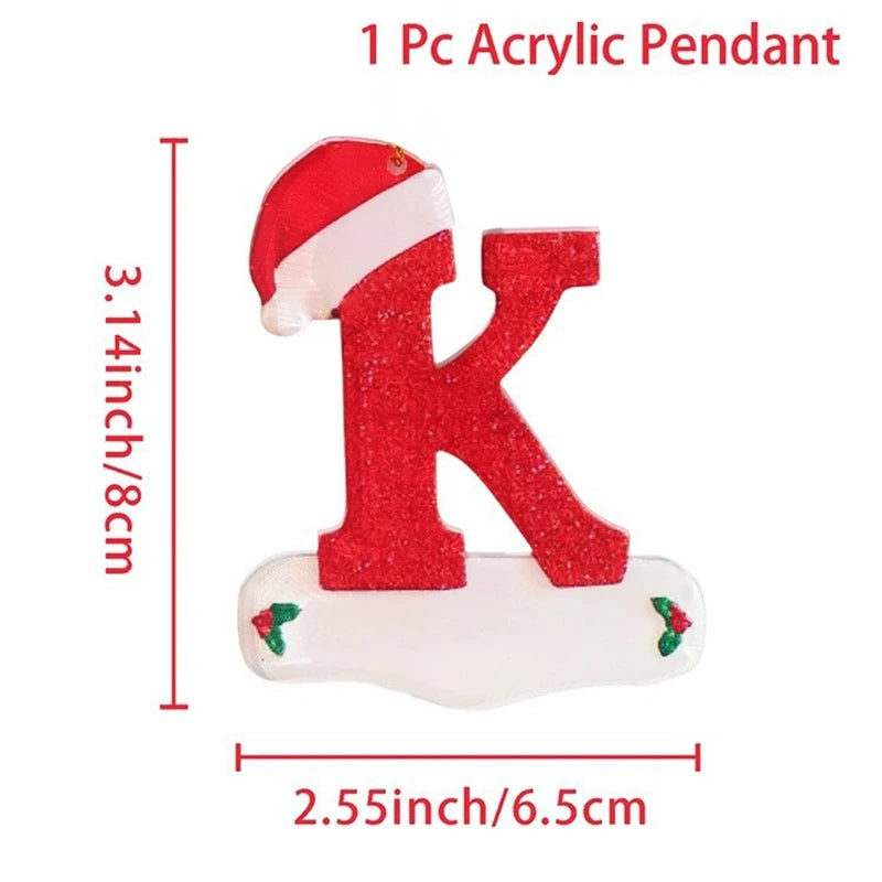 Kersthanger acryl letter decoratie Merry Christmas voor kerstboom