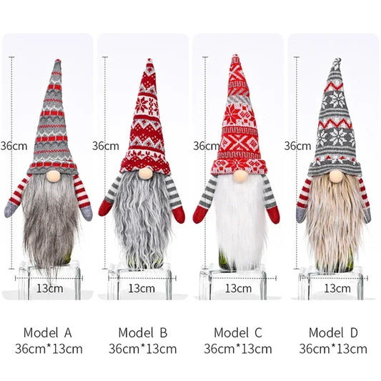 Kerst pop gnome wijnfles hoes tafel decoratie cadeau