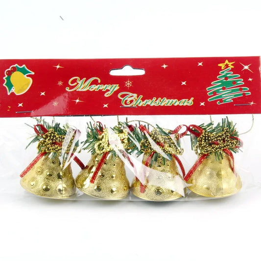 Kerstbellen set – 4 stuks glanzende decoratiebellen voor kerstboom