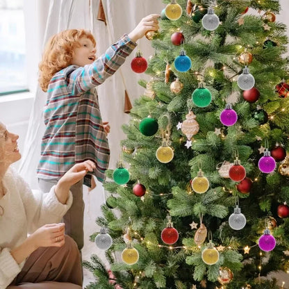 Kerstballen set mini 3CM – kleurrijke kerstdecoratie voor boom en huis