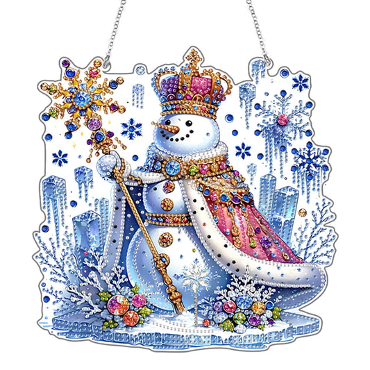 Diamond Painting Kerstkrans Acryl Raamhanger met Strass Steentjes - GH384