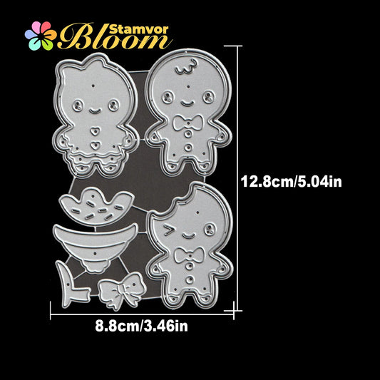 Snijmal Gingerbread Man kerstvorm voor kaarten en scrapbooking