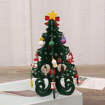 Opvouwbare Kerstboom – Houten DIY Kerstdecoratie voor Kinderen 19x14cm