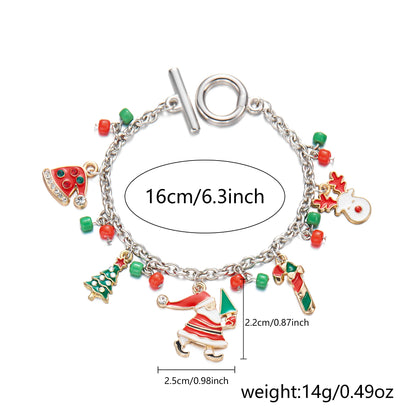 Kerst armband met kerstman, boom en rendier bedels voor dames