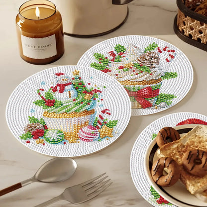 Diamond Painting Placemat Cupcake Set – Creatieve Tafelmatten voor Decoratie