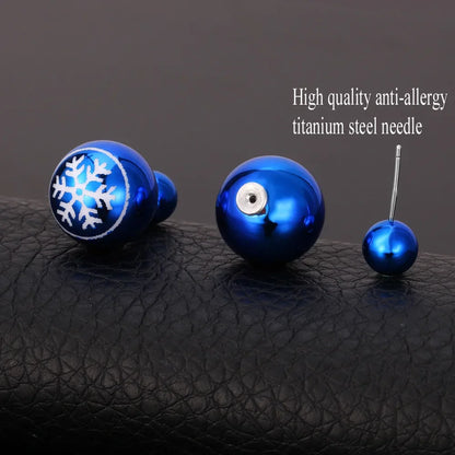 Kerst Oorbellen Sneeuwvlok – Hypoallergene Winterse Studs voor Vrouwen