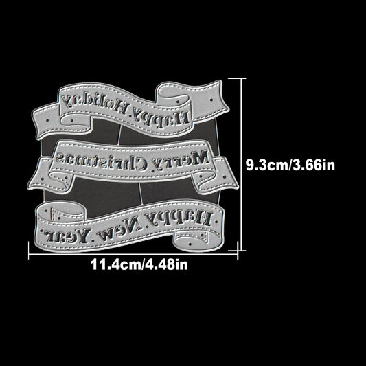 Snijmal Kerst Tekstlinten voor Scrapbooking en Kaarten