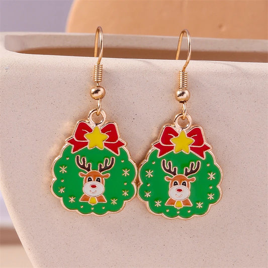 Kerst Oorbellen – Feestelijke oorbellen met Kerst design voor Dames - 012