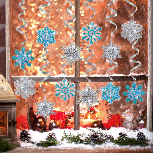 Diamond Painting Kersthangers Acryl Set van 12 Stuks – Feestelijke Decoratie - XZ001