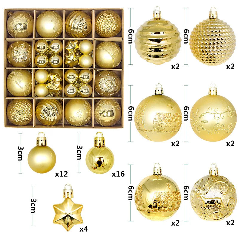 Luxe Kerstballen set met Sneeuwvlokken en Feestelijke Decoratie