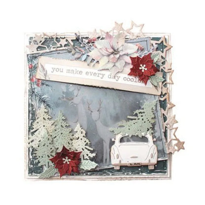 Snijmal kerstbloem metalen stencils voor kaarten en scrapbooking