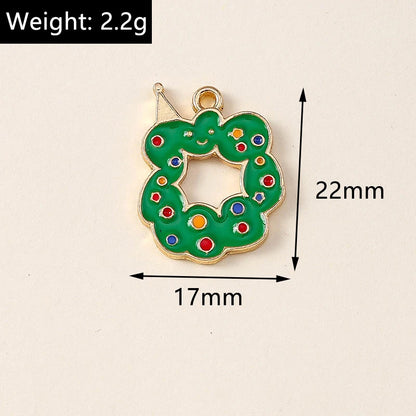 Kersthanger voor ketting of armband – set van 20 vrolijke kerstbedels