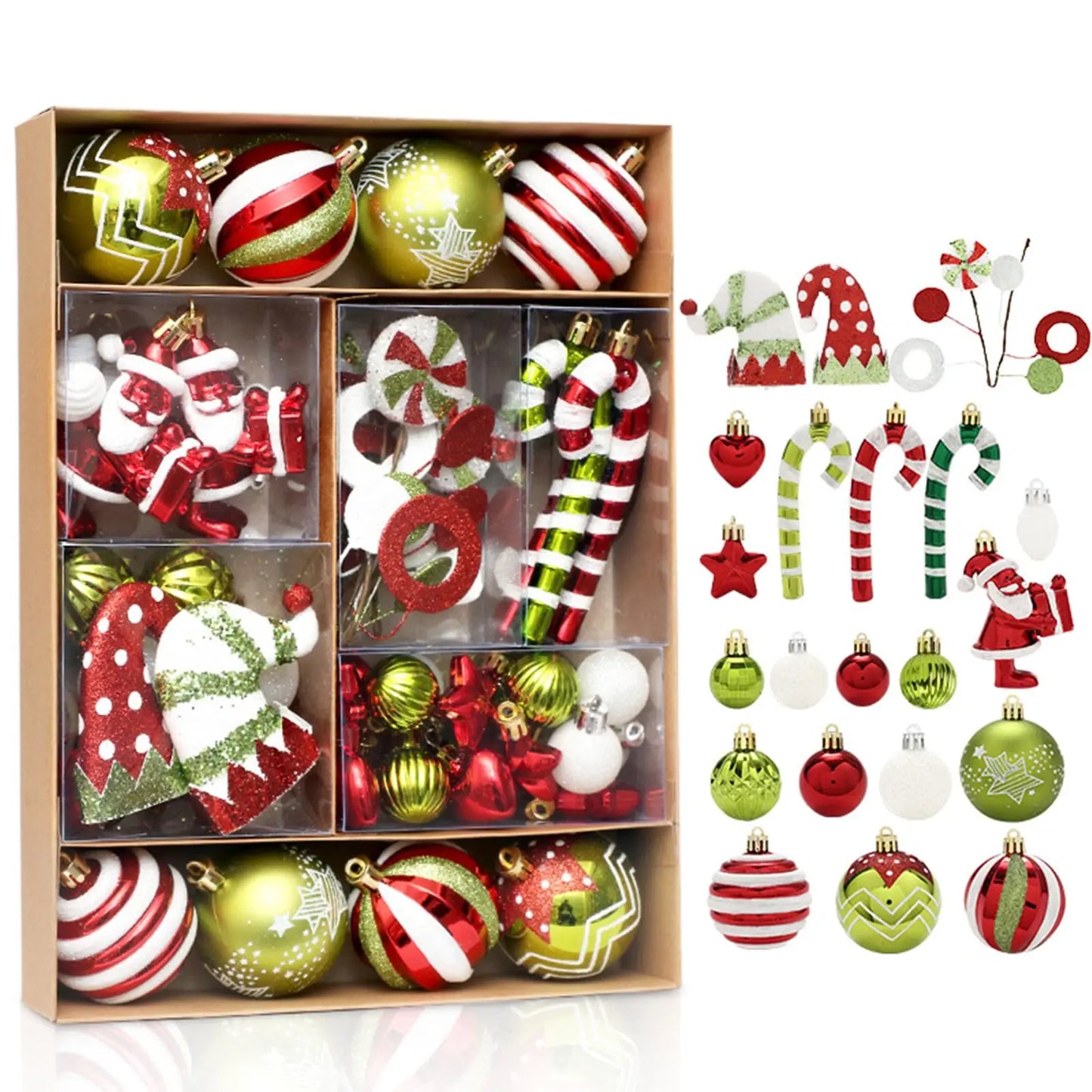 Kerstballen set 50 stuks – onbreekbare kerstboomversiering in luxe kleuren