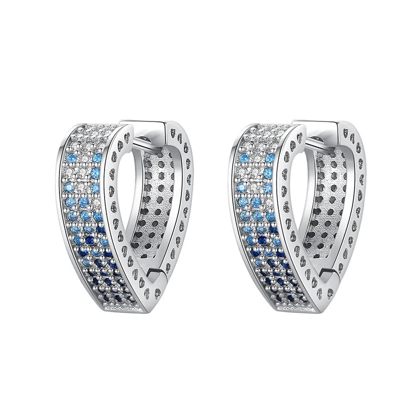 Kerst oorbellen 925 zilver sneeuwvlok met fonkelende zirkonia