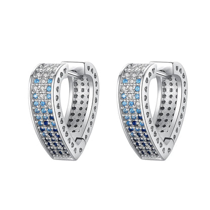 Kerst oorbellen 925 zilver sneeuwvlok met fonkelende zirkonia