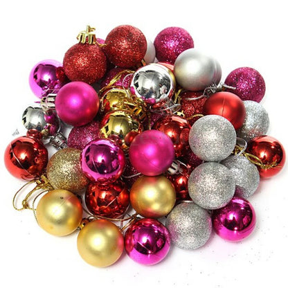 Kerstballen set 24 stuks – Luxe kerstboomversiering in rood en goud