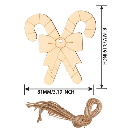 Houten figuur om zelf te schilderen/kleuren – Kerstboom hangornamenten van hout (set)