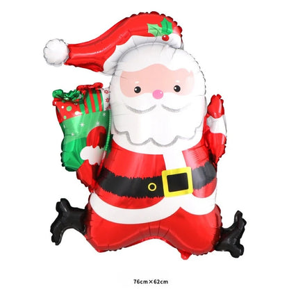 Opblaasbare kerstballonnen set met rendier, sneeuwpop en kerstboom