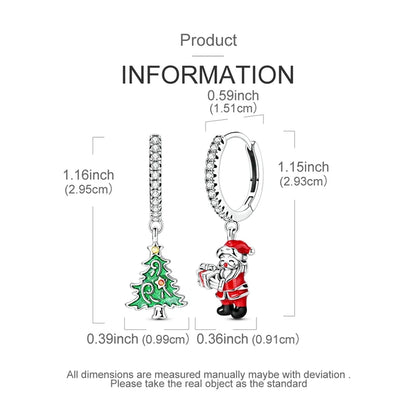 Kerst oorbellen 925 sterling zilver sprankelende hangers voor feestelijke elegantie