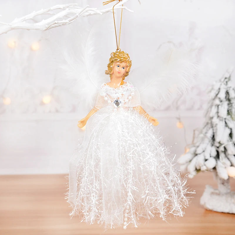 Kerstboom ornament sneeuwvlok engel hert hangdecoratie voor feestdagen