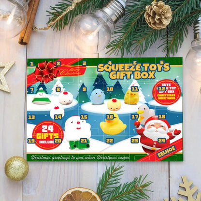 Adventkalender met 24 Squeeze Toys – Kerst Countdown Speelplezier voor Kinderen