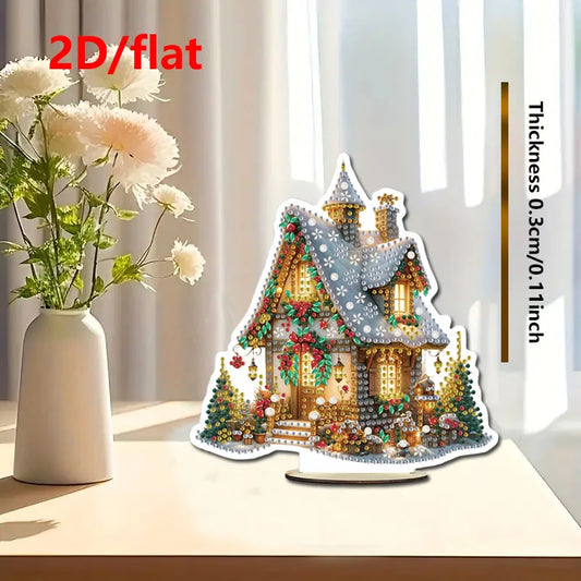 Diamond Painting Tafel ornament kerst set met unieke acryl steentjes - GH027