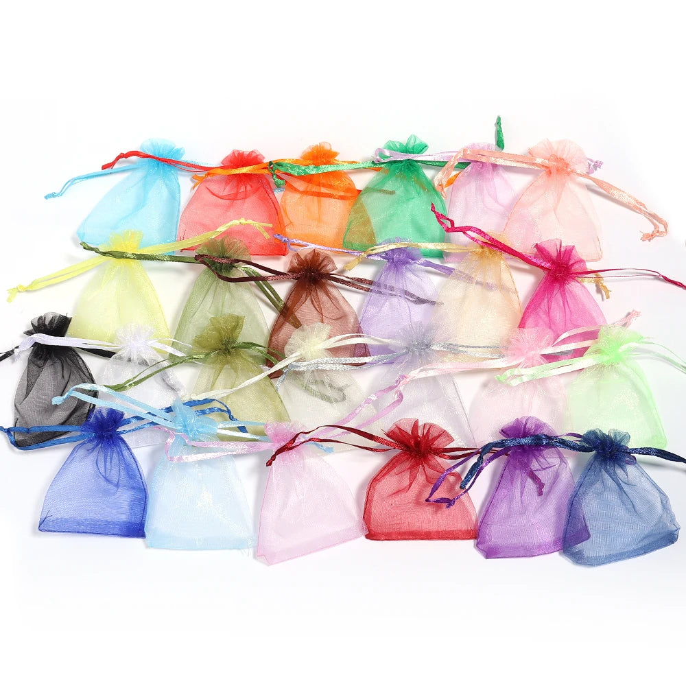 Kerst cadeauverpakking organza geschenkzakjes – elegante sieraden en snoepzakjes