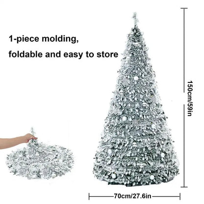 Opvouwbare Kerstboom 150cm Wit – Snel Op te Zetten, Zonder Verlichting